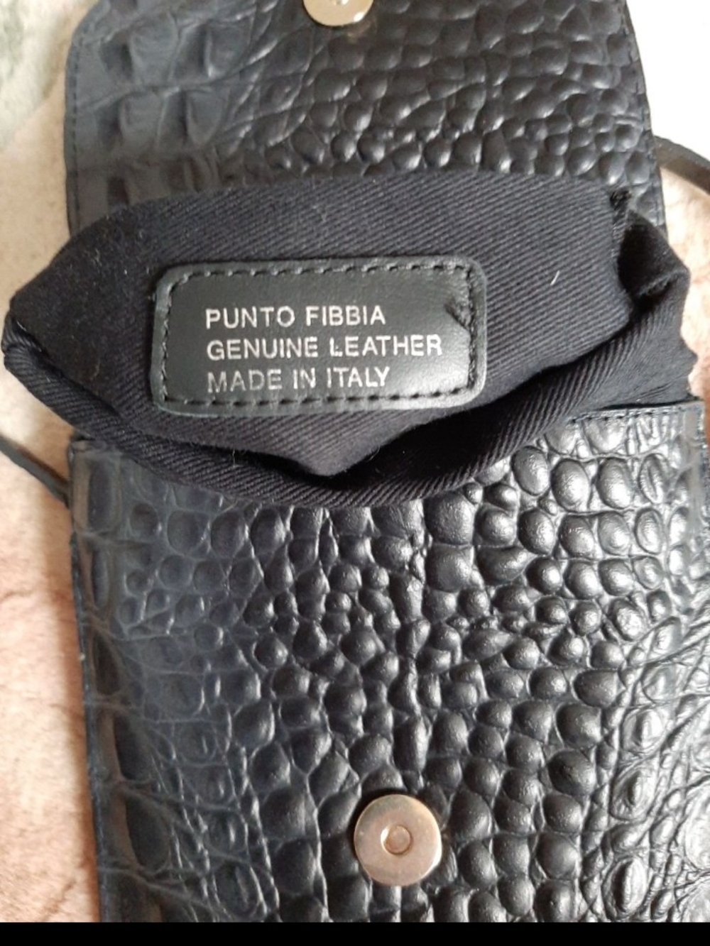 Black Genuine Leather Women Crossbody Bag